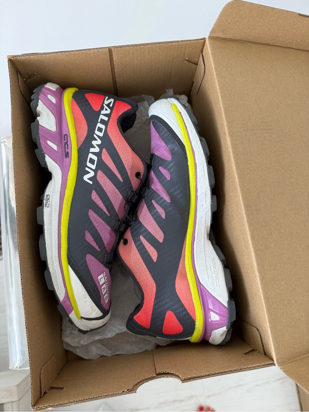 Salomon XT-4 ADVANCED Trail Running Shoes - Mulberry/Ebony/White